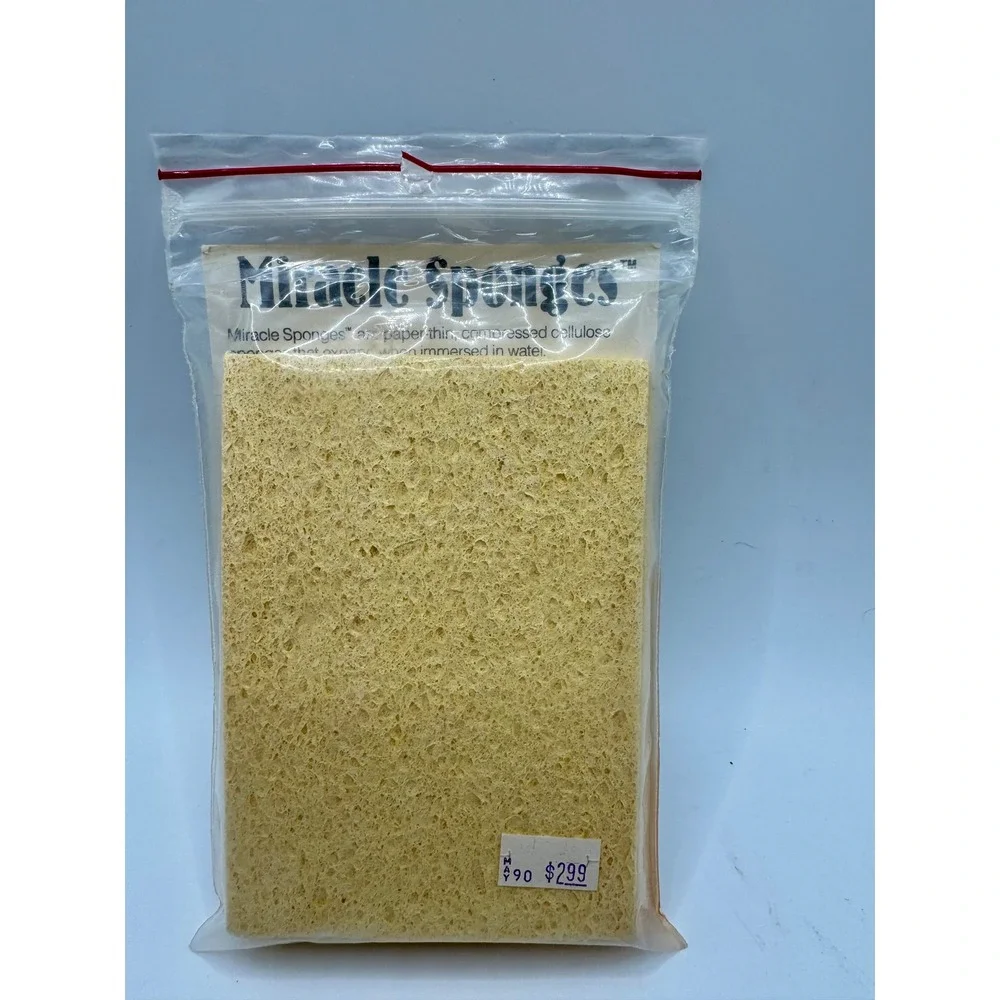 Miracle Sponges‎ Compressed Cellulose Arts & Crafts 5 Pack Yellow Expandable